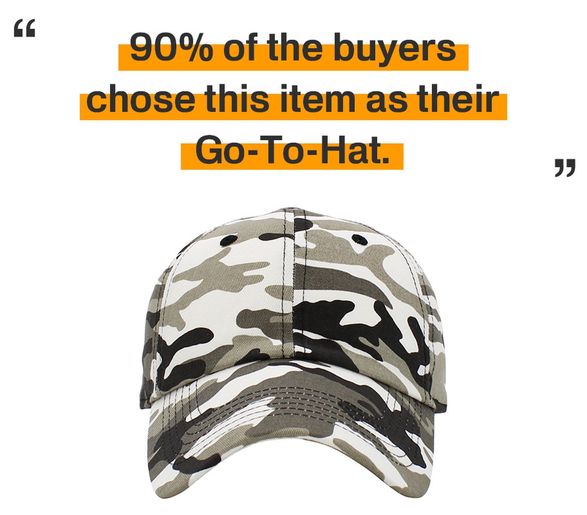 City Camouflage Low Profile Baseball Caps Front View